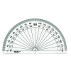 Helix 10cm 180 Degree Protractor Clear (Pack of 50) H02040