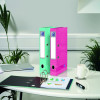 Oxford 70mm Lever Arch File A4 Spots Teal/Pink (Pack of 2) 400158148