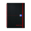 BLACK N RED PP ELAST NOTEBOOK A5 PK5