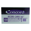 Concord Record Card Ruled 127 x 76mm Assorted (Pack of 100) 16099/160