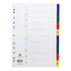 Concord Index 1-10 A4 Polypropylene Multicoloured 66399