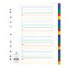 Concord Index A-Z A4 Extra Wide Polypropylene Multicoloured 67099