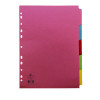 Concord Reinforced Divider 5-Part A4 160gsm Pastel Colours 77099