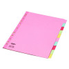 Concord Reinforced Divider 10-Part A4 160gsm Pastel Colours 77199