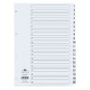 Concord Classic Index 1-20 A4 White Board Clear Mylar Tabs 00701/CS7