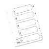 Concord Reinforced Index 1-5 A5 White Board Mylar Tabs 07001/CS70