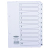 Concord Reinforced Index 1-10 A5 White Board Mylar Tabs 07101/CS71