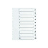 Q CONNECT INDEX 1-10 POLYPROP WHITE