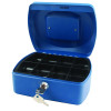 Q-CONNECT BLUE 8 INCH CASH BOX