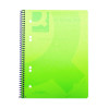 Q-CONNECT PP SPIRAL PAD A5 GREEN PK5