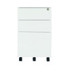 Jemini 3 Drawer Mobile Pedestal Steel 380x470x615mm White KF74156