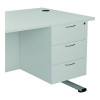 JEMINI 3 DRW FIXED PED WHITE