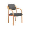 JEMINI WOOD FRAME ARM CHAIR CHARCOAL
