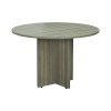 Jemini Round Meeting Table 1100x1100x730mm Walnut KF78960