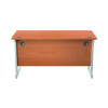 Jemini Single Rectangular Desk 1400x600x730mm Beech/White KF800587