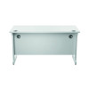 Jemini Single Rectangular Desk 1400x600x730mm White/White KF800614