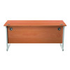 Jemini Single Rectangular Desk 1600x600x730mm Beech/White KF800703