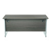 Jemini Single Rectangular Desk 1600x600x730mm Grey Oak/White KF800719