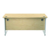 Jemini Single Rectangular Desk 1600x600x730mm Maple/White KF800744