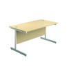 Jemini Single Rectangular Desk 1800x600x730mm Maple/White KF800862