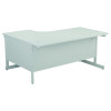Jemini Radial Right Hand Cantilever Desk 1800x1200x730mm White/White KF802179