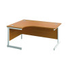 FIRST RADIAL LH DESK 1600 NOAK/WHT