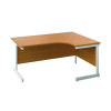 FIRST RADIAL RH DESK 1600 NOAK/WHT