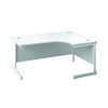 FIRST RADIAL RH DESK 1600 WHT/WHT