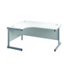 FIRST RADIAL LH DESK 1800 WHITE/SLV