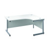 FIRST RADIAL RH DESK 1800 WHITE/SLV