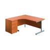 FIRST RDL LH DESK PED BEECH/SILVER