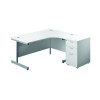 FIRST RDL RH DESK PED WHITE