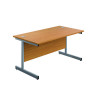 FIRST RECT DESK 1200 NOVA OAK/SLV
