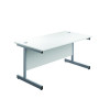 FIRST RECT DESK 1200 WHITE/SILVER