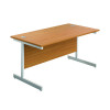 FIRST RECT DESK 1400 NOVA OAK/WHITE