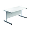 FIRST RECT DESK 1800 WHITE/SILVER