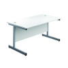 FIRST DESK 3 DRW PED 1600 WHITE/SLV