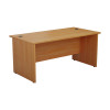 Jemini Rectangular Panel End Desk 1800x800x730mm Beech KF804529
