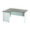 Jemini Switch Radial Left Hand Desk 1800x1200x730mm Grey Oak KF805496