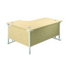 Jemini Radial Right Hand Cantilever Desk 1600x1200x730mm Maple/White KF807742