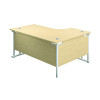 Jemini Radial Left Hand Cantilever Desk 1800x1200x730mm Maple/White KF807926