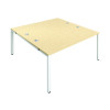 JEMINI 2P BENCH DESK 1400X1600 MAPLE