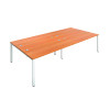 JEMINI 4 PERSON BENCH DESK BEECH/WHT