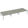 JEMINI 6 PERSON BENCH DESK G/OAK/WHT