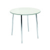 FF ARISTA ROUND BISTRO TABLE WH/CHROME