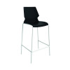 Jemini Uni High Stool 510x595x1115mm Black/White KF90524