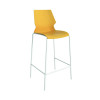 Jemini Uni High Stool 510x595x1115mm Yellow/White KF90527