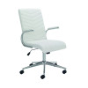 Arista Tarragona High Back Operator Chair 600x700x940-1030mm Leather Look White KF90567