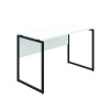 Jemini Soho Square Leg Desk 1200x600x770mm White/Black Leg KF90770