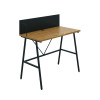 Jemini Soho Desk with Backboard 1000x540x1250mm Oak/Black KF90778